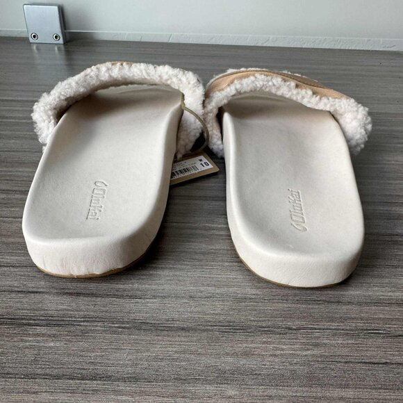 OluKai Hō‘ala Women’s Slide Sandals Size 10 $120 in Tan / Puka Hoala Shearling - Picture 9 of 12